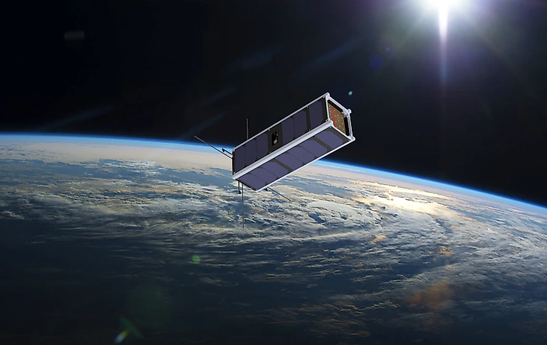EagleSat-2 Orbiting Earth Render